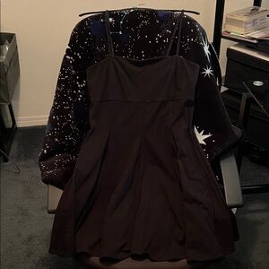 American Eagle black flowy mini dress w/ spaghetti straps in Large